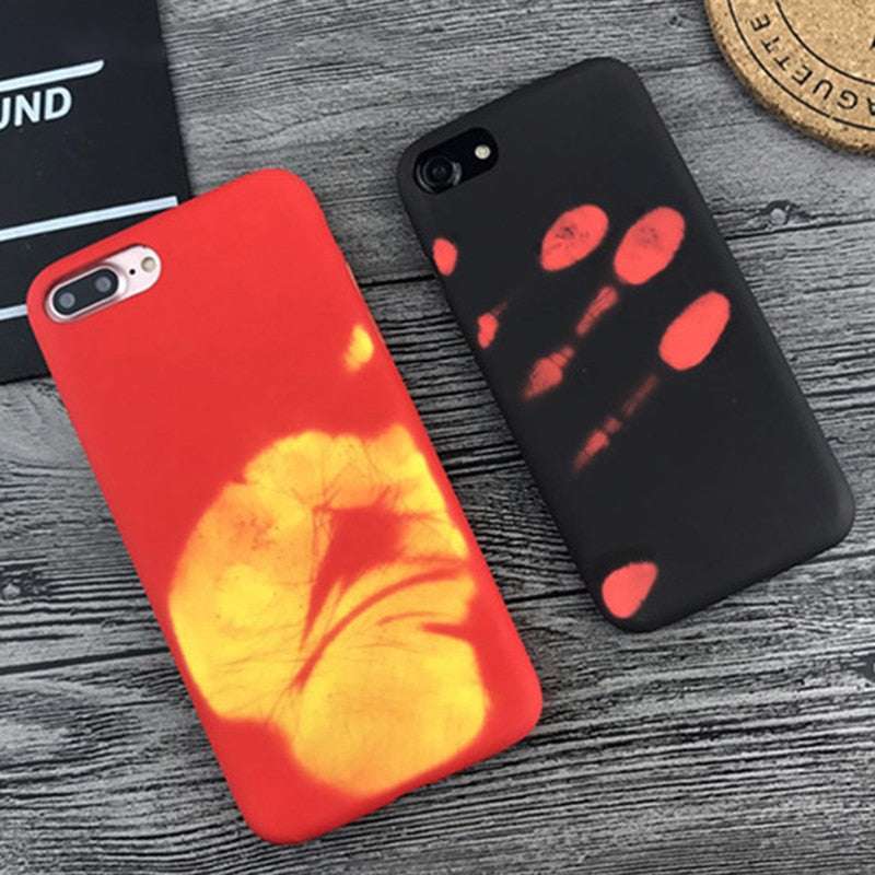Thermal Heat Sensitive Phone Case For iPhone X XR XS Max 5 5S SE 6 6S 7 8 Plus