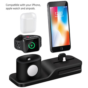 3 in 1 Charging Dock Holder For Iphone, Apple Watch and Airpods