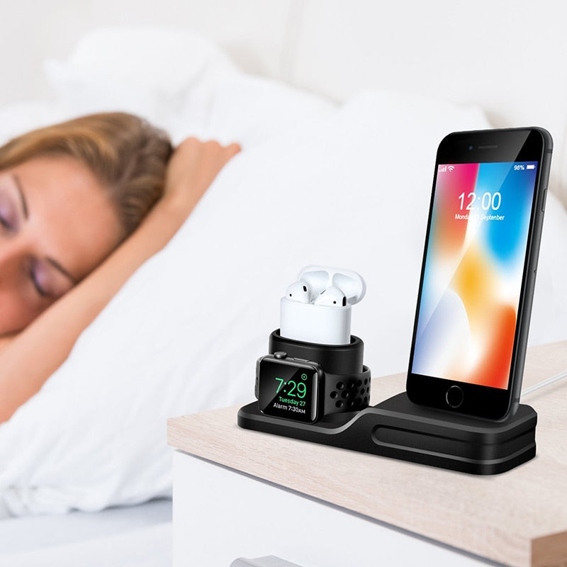 3 in 1 Charging Dock Holder For Iphone, Apple Watch and Airpods