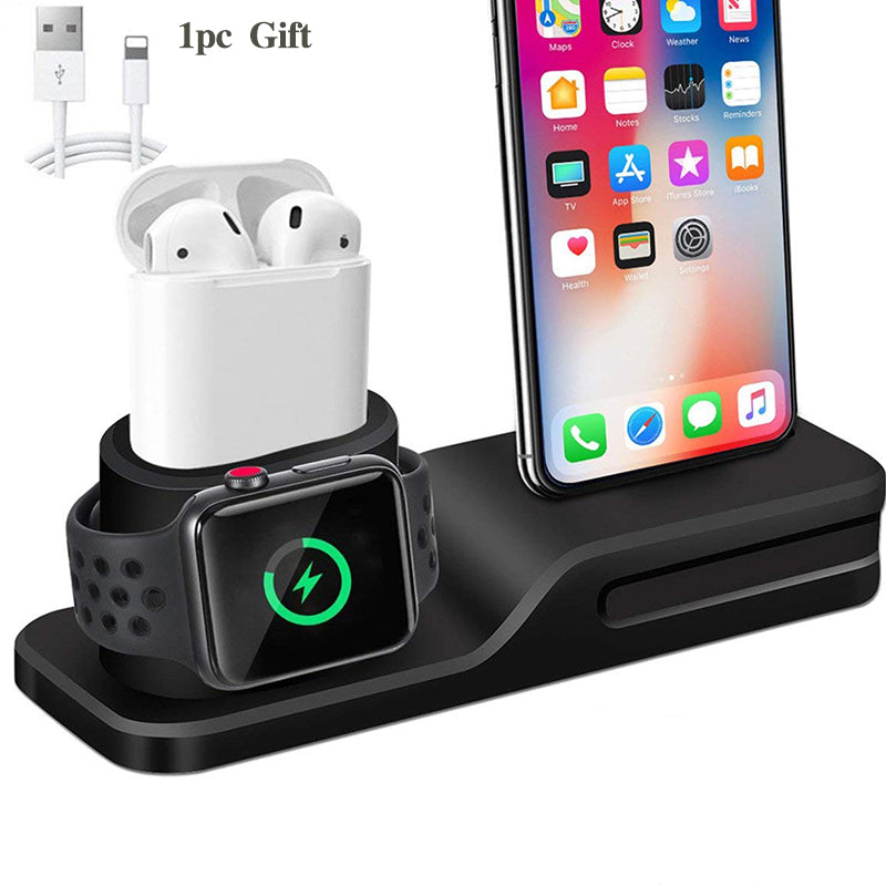 3 in 1 Charging Dock Holder For Iphone, Apple Watch and Airpods